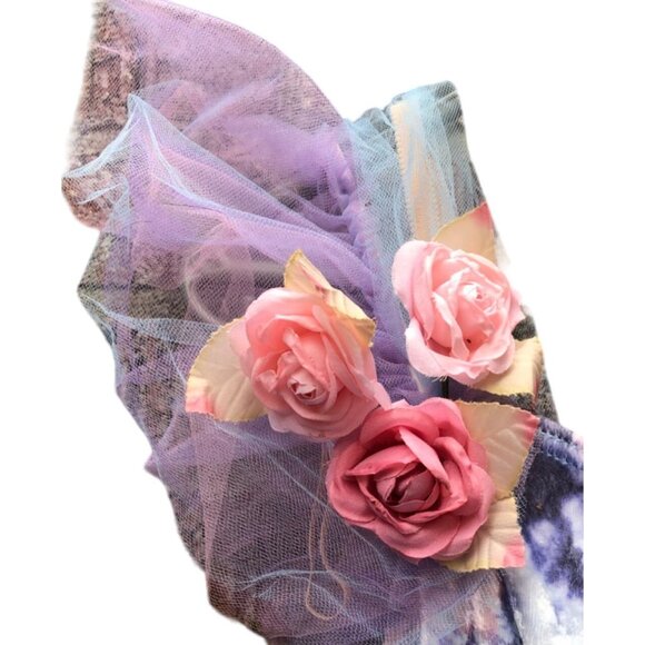 Curtain Call Dance Costume Ballet Tutu Size AME Adult Medium Pink Blue Roses - Picture 5 of 8